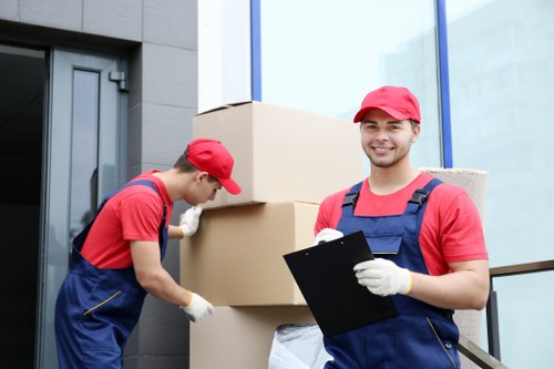 Commercial moving team planning a relocation in Putney