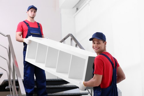 Removals team preparing a move in Putney residential street