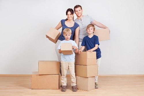 Careful loading of household items during a local move