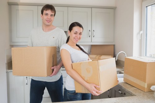 Careful handling of office equipment during a Putney move